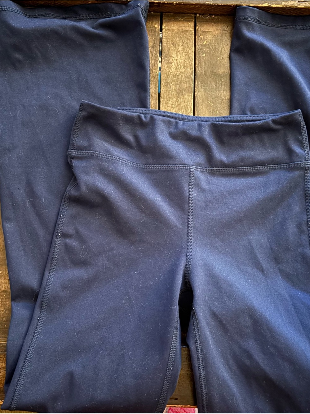 Girls' Navy High-Waist Active Leggings